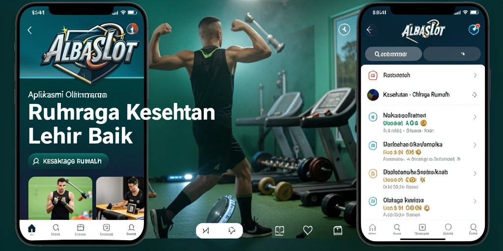 Tampilan antarmuka user-friendly aplikasi ALBASLOT untuk olahraga di rumah.