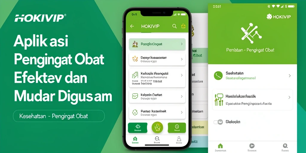 Antarmuka HOKIVIP yang ramah pengguna untuk pengingat obat.