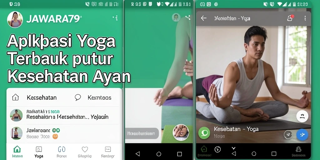 Tampilan antarmuka JAWARA79 dengan berbagai pilihan latihan Yoga.