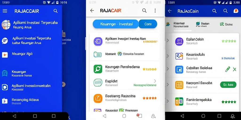Tampilan antarmuka RAJACAIR yang modern dan informatif dalam investasi.