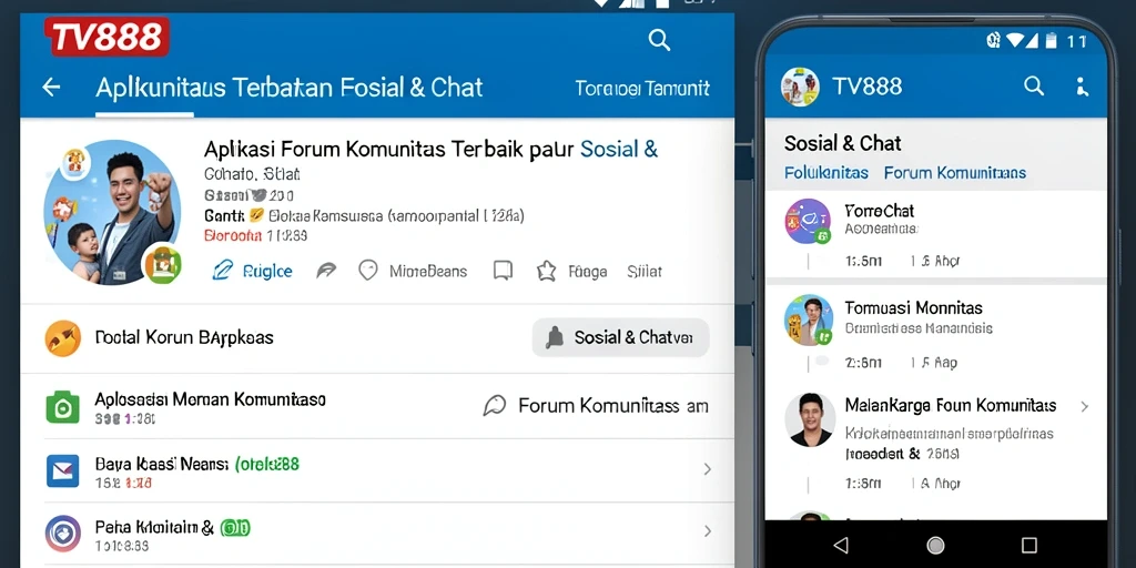 Tampilan antarmuka TV888 yang intuitif dan menarik untuk Forum Komunitas.
