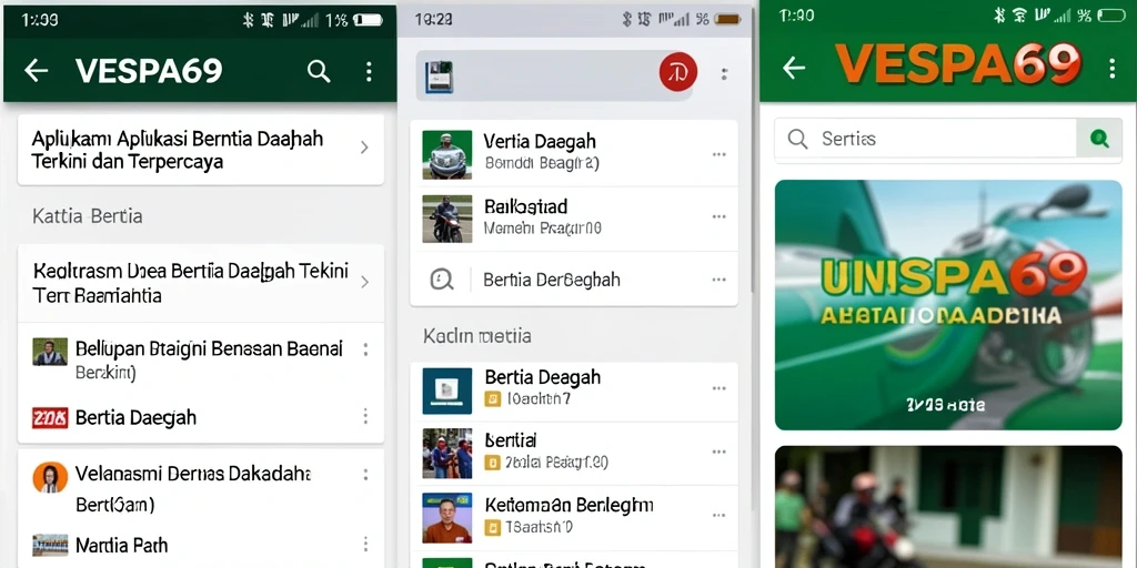 Tampilan antarmuka VESPA69 yang sederhana dan informatif.